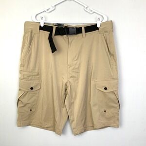 NWT Denali Sz 38 Khaki Belted Stretch Hybrid Performance Outdoors Hiking Shorts